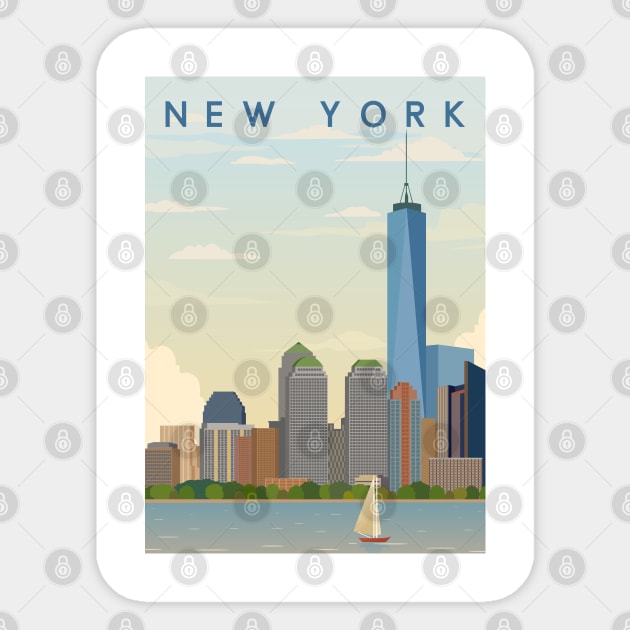 New york Sticker by Zakaria Azis